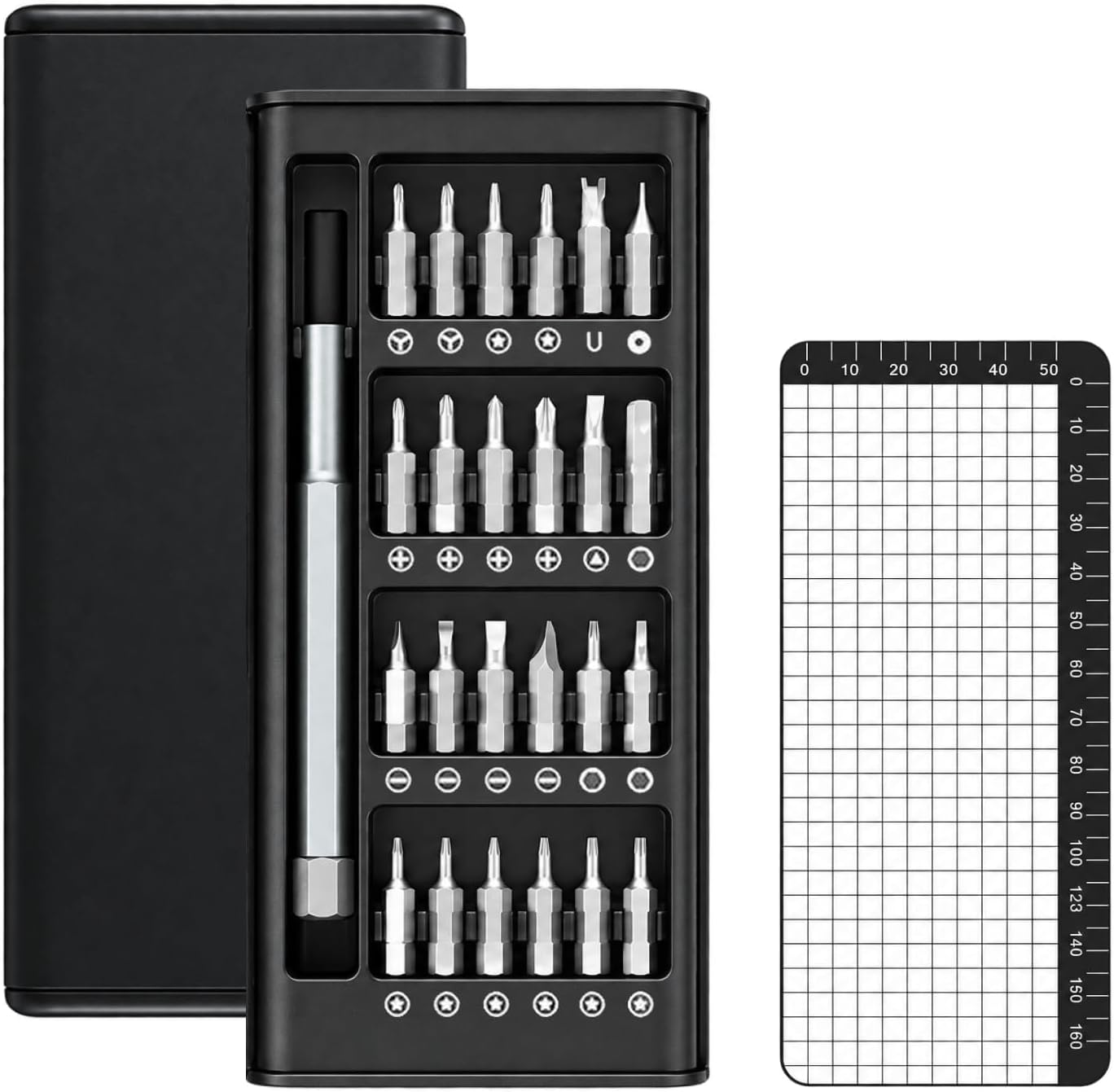 Set 26-in-1 Mini Schraubenzieher Set,Feinmechaniker Schraubendreher mit Magnetischen Bits,Torx,Kreuzschlitz,Y Bits,für Reparatur von iPhone,iPad,MacBook,Laptop,Computer,PC,Uhr,brillen
