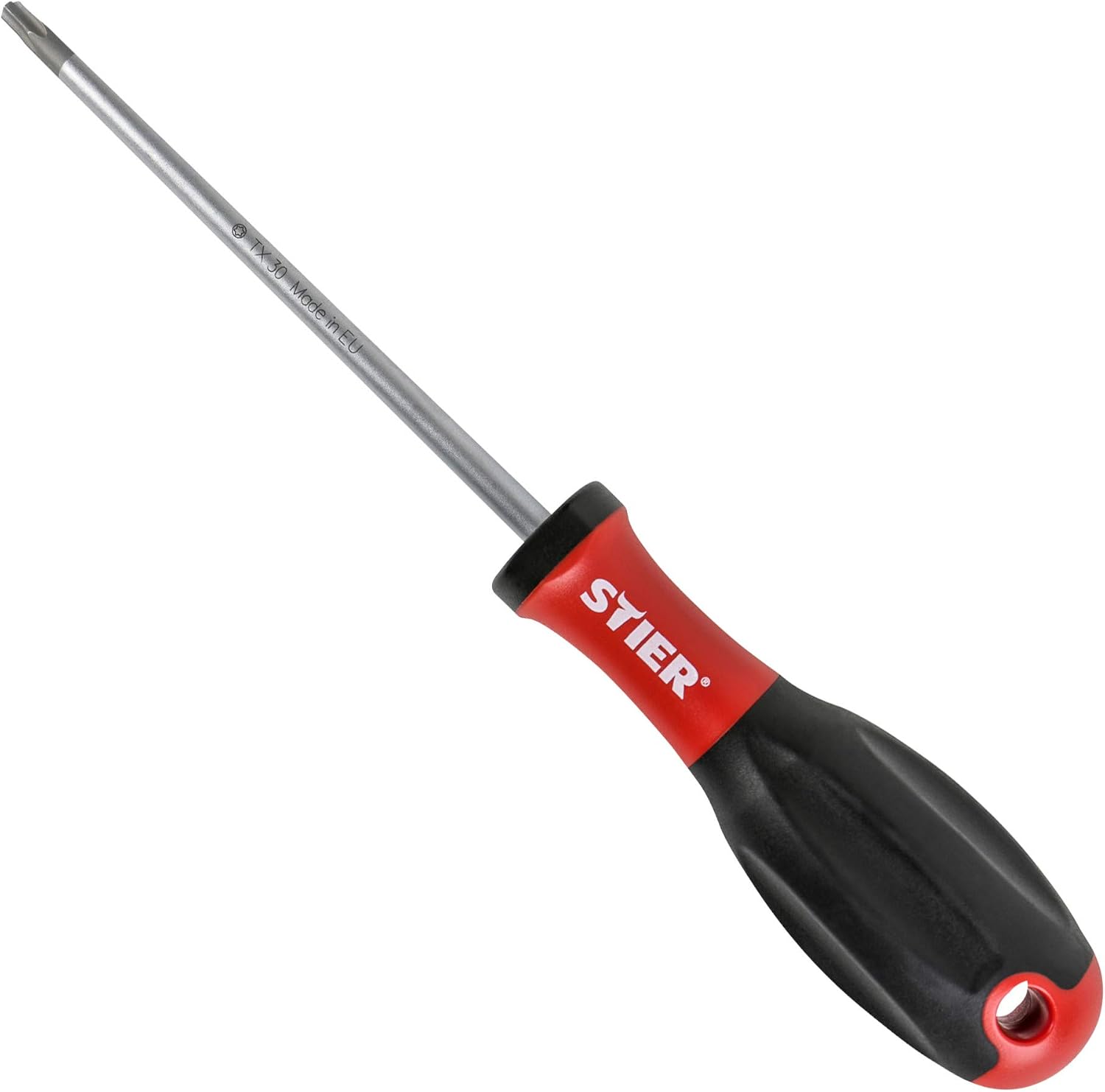 STIER Torx Schraubendreher mit 3K-Kraft-Griff, TX 10, Silver Tip-Spitze, hohe Präzision und Ergonomie, ideal für anspruchsvolle Schraubarbeiten, robustes Werkzeug