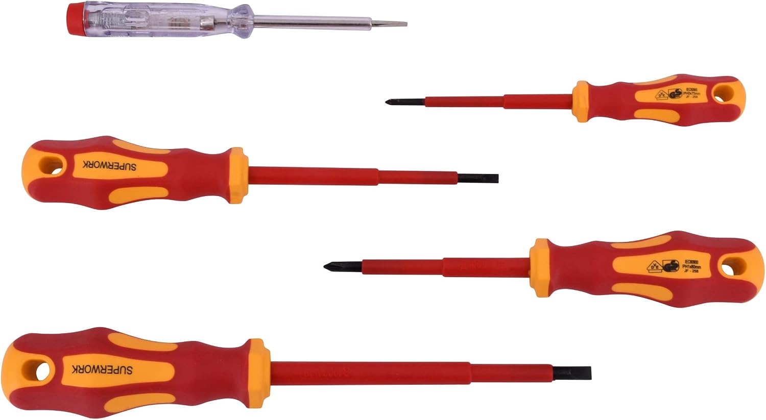 5Tlg. VDE Elektriker Schraubendreher Set