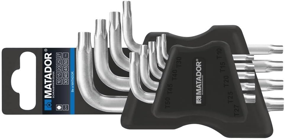 MATADOR TORX Schraubendreher Set | Winkelschraubendreher T10 - T50 | TORX Schlüsselsatz | MATADOR Werkzeug Nr. 04439091