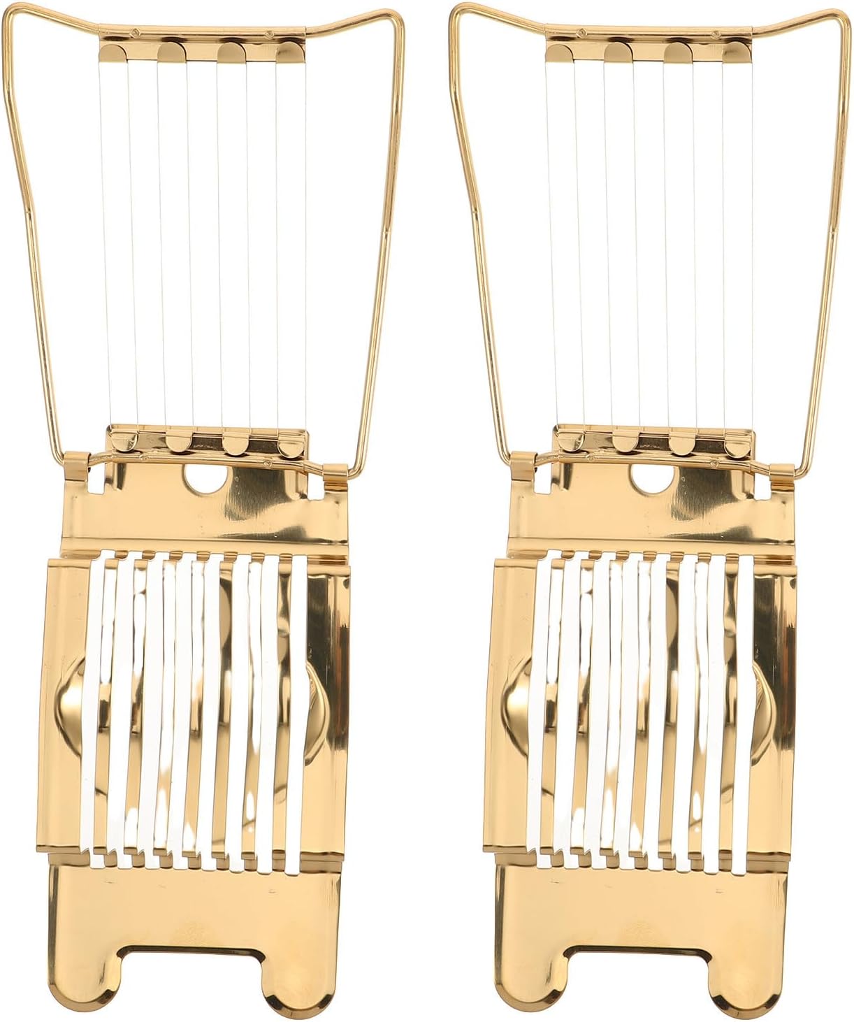 2 Stück Eierschneider aus Edelstahl, Spülmaschinenfest, Gold