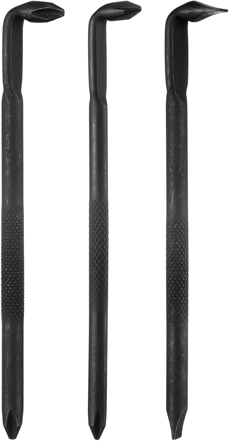 QUARKZMAN 3 Stück Winkel-Schraubendreher Set PH2 PH1 SL6 Schwarz