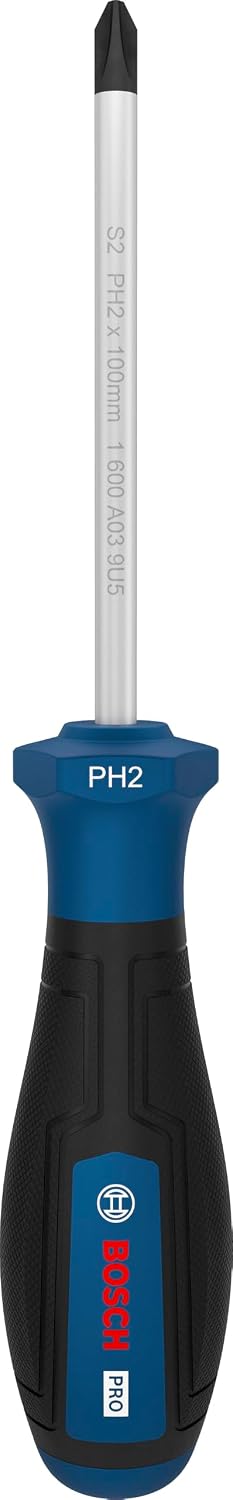 Bosch 1x PRO Schraubendreher PH2 x 100 mm (Länge 212 mm,)