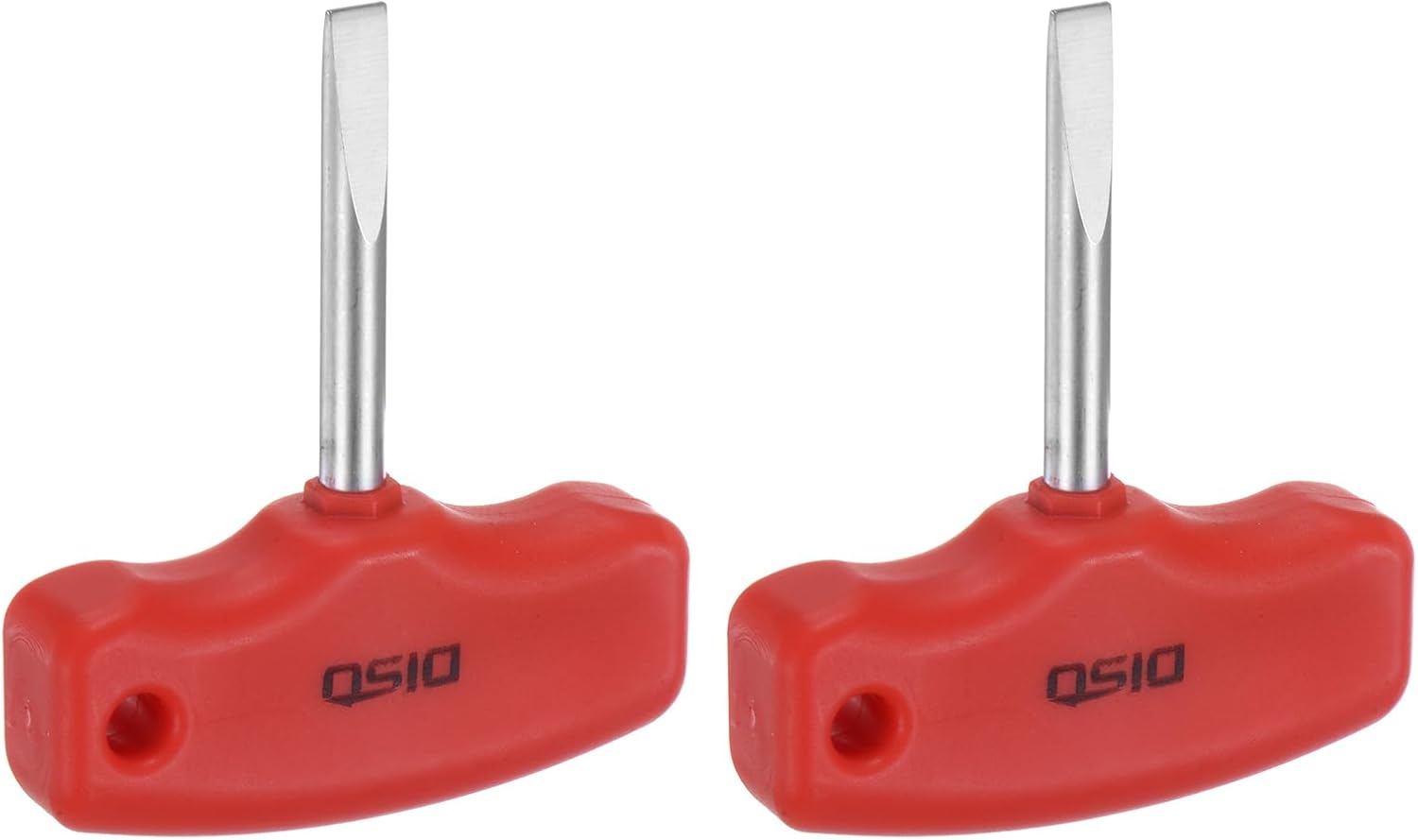 QUARKZMAN 2 Stück SL6 T-Griff Spitze Schlitzschraubendreher Rot
