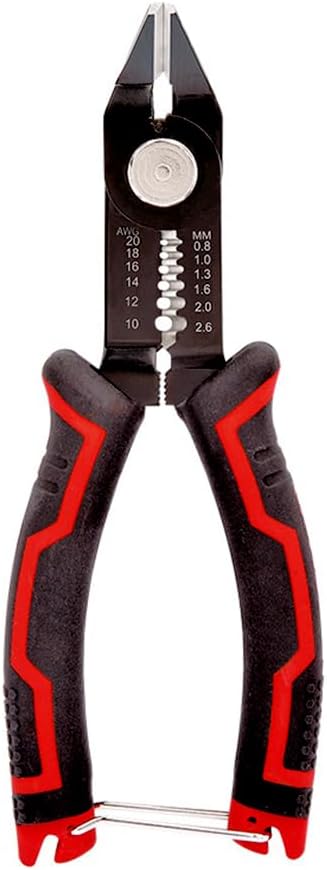 3-in-1 Seitenschneider Abisolierzange und Schneidzange, Präzisionszange für Elektronik, Platinenarbeiten, Ergonomischer Anti-Rutsch-Griff, Versteckte Feder, Langlebiges Handwerkzeug für 20-10 AWG Kabe