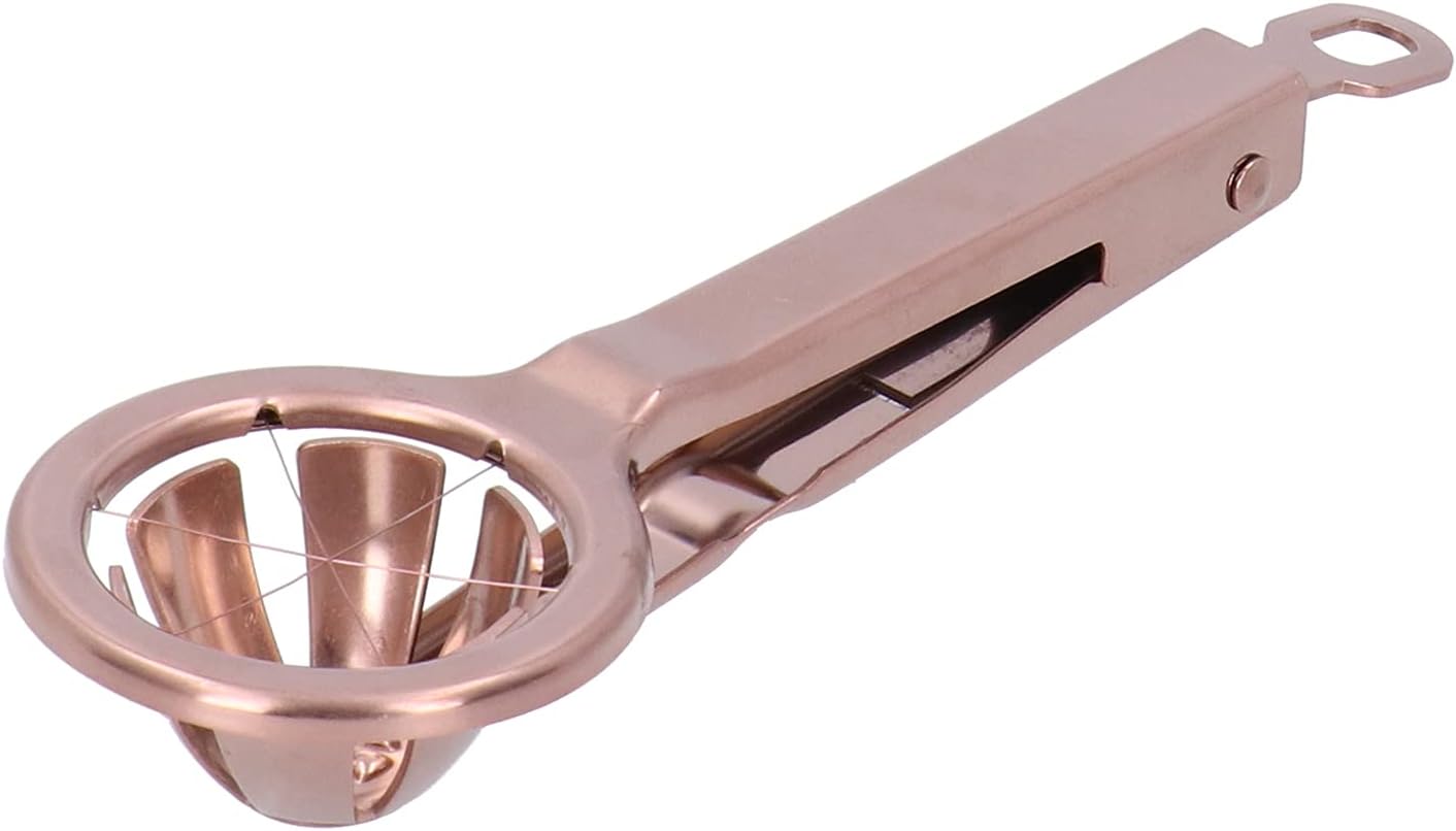 Eierschneider Aus 304 Edelstahl,Design mit Schwanz Zum Aufh?ngen,Leicht zu ?ffnender und zu Schlie?Ender Eierschneider,Einfach zu Bedienender,Gesunder und Hygienischer (8.3in-Ros¨¦Gold)