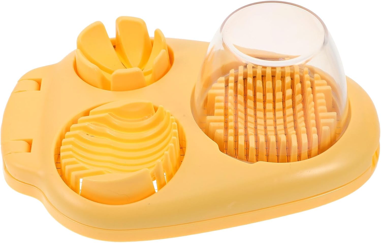 SHINEOFI Eierschneider aus Edelstahl 3 in 1 mit Gleichmäßigen Dicken Scheiben und Spülmaschinenfest für Salate und Kinderlunches