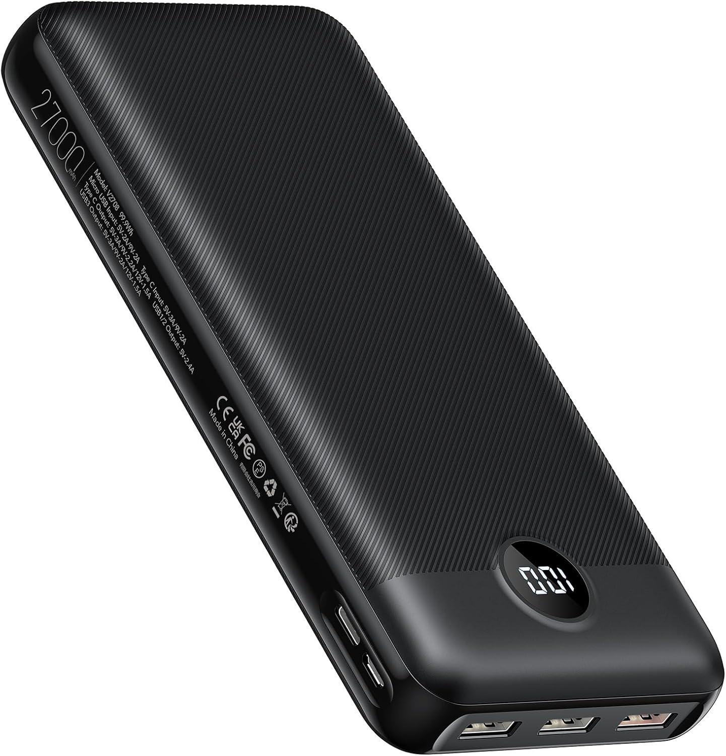 VEGER Power Bank 27000mAh, 20W PD Externe Handyakkus Schnelles Aufladen