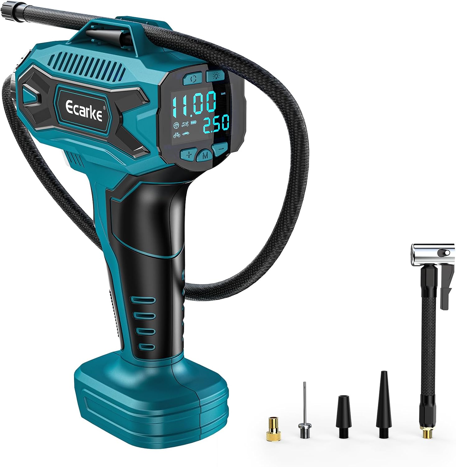 Ecarke Akku-Kompressor 10 bar kompatibel mit Makita 18V, Ohne Akku