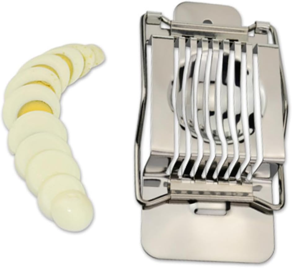 Eierschneider aus Edelstahl, Silber, für Eier und Käse