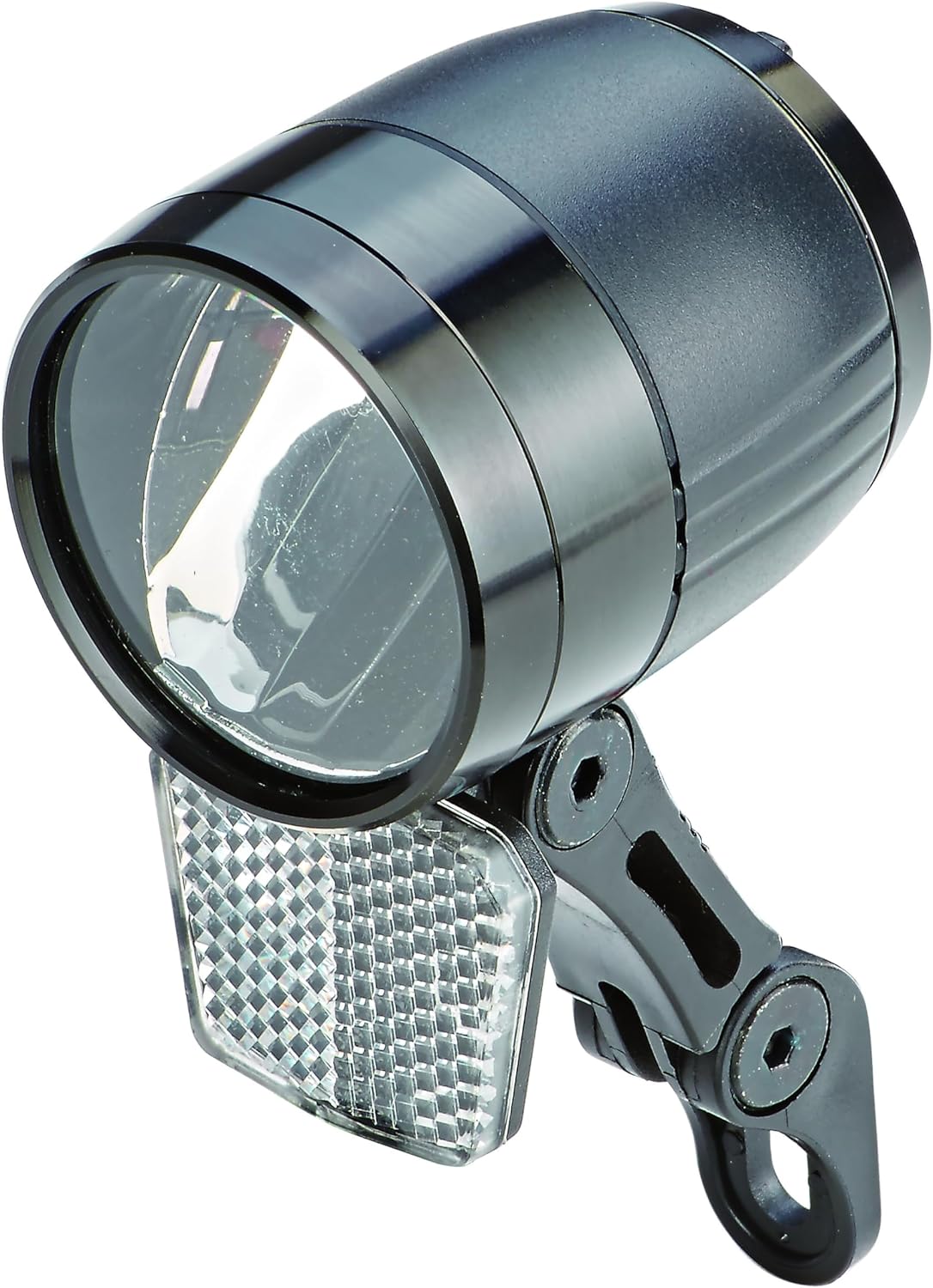 PROPHETE LED-Scheinwerfer – 100 Lux, Standlichtfunktion, Sensorautomatik, StVZO-zugelassen, für E-Bikes und Fahrräder, kompatibel mit Nabendynamo und 6V E-Bike-Akku, Abnehmbarer Reflektor