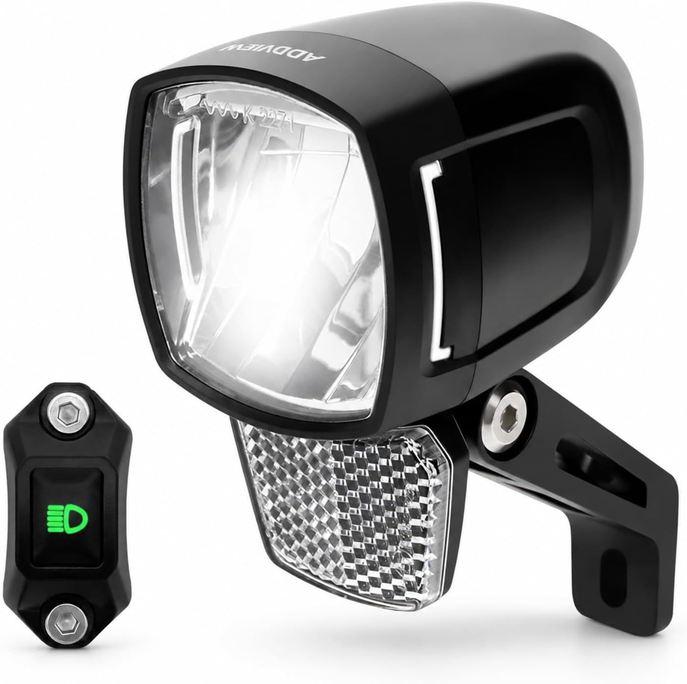 ADDVIEW E-Bike Frontlicht Hammer E170 Plus, 170 Lux, StVZO & ECE, IP65