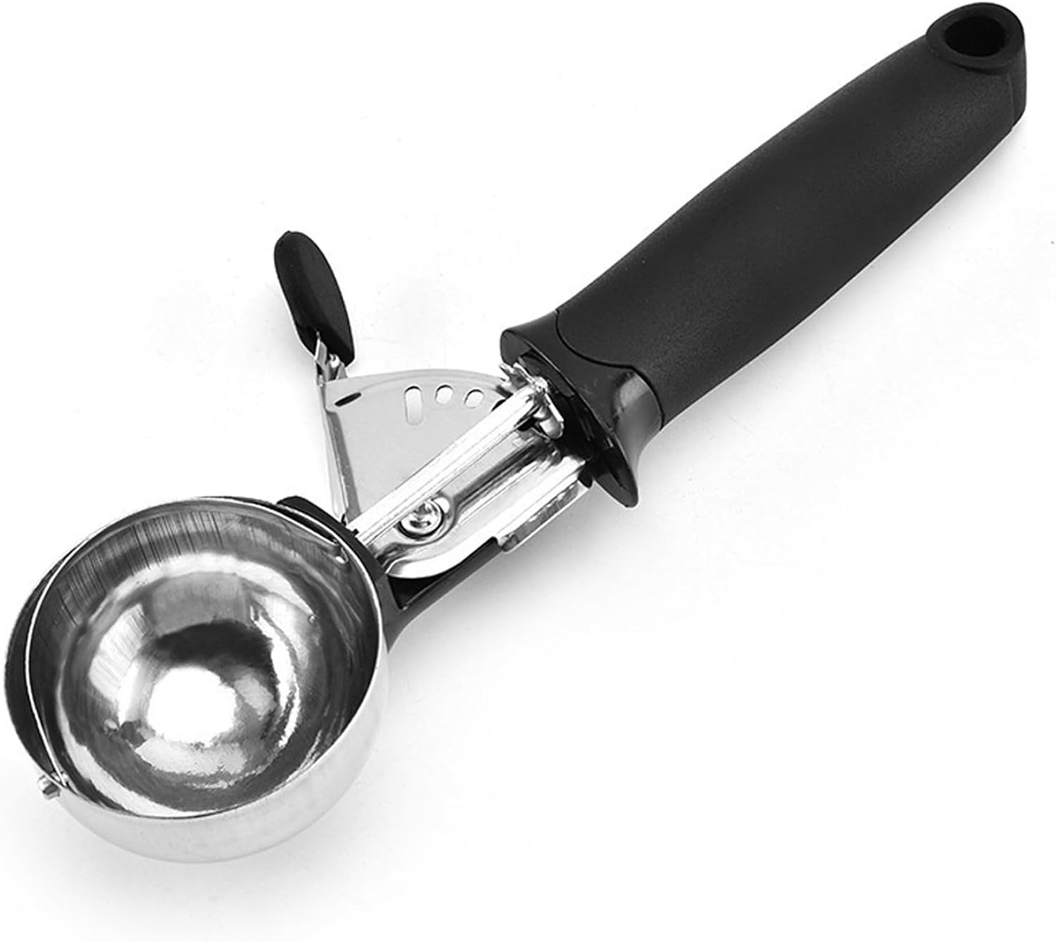 Eisportionierer, Edelstahl-Eisportionierer mit Auslöser, professioneller für einfaches Servieren – gewerbliche und private Nutzung, komfortabler ergonomischer Griff (21, 6 cm)