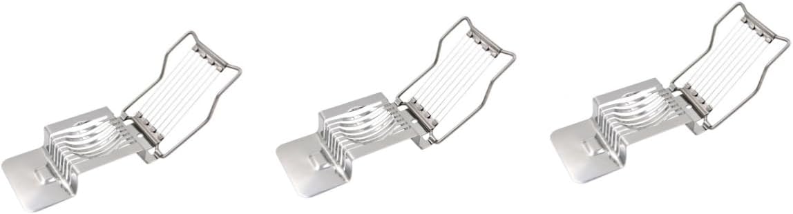 Amosfun 3St Aufschnittmaschine mit Schneiddrähten küchen utensilien küchenuntensilien Konservierte Eier käsespätzle egg gemüse samen Eierschneider Käseschneider Silver