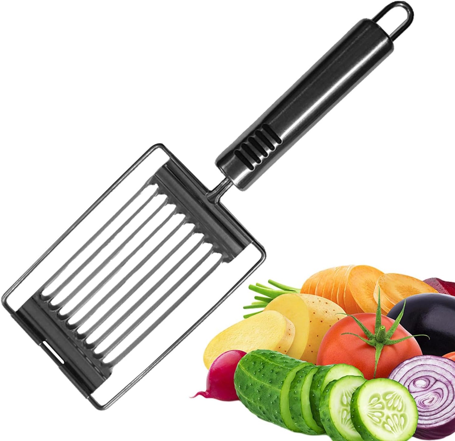 Kartoffelschneider, Schneidewerkzeug | Eierschneider aus Kohl Pfannenöffner, Küchenhelfer, Zwiebelhubschrauber, Lebensmittelschneider, Käseprozessor mit Griff für