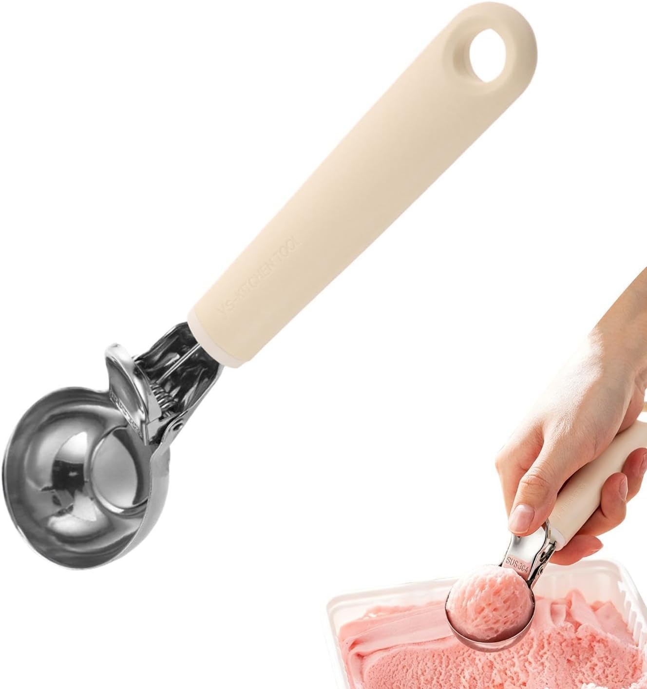 Eisportionierer Ergonomischer Trigger-Schaufellöffel