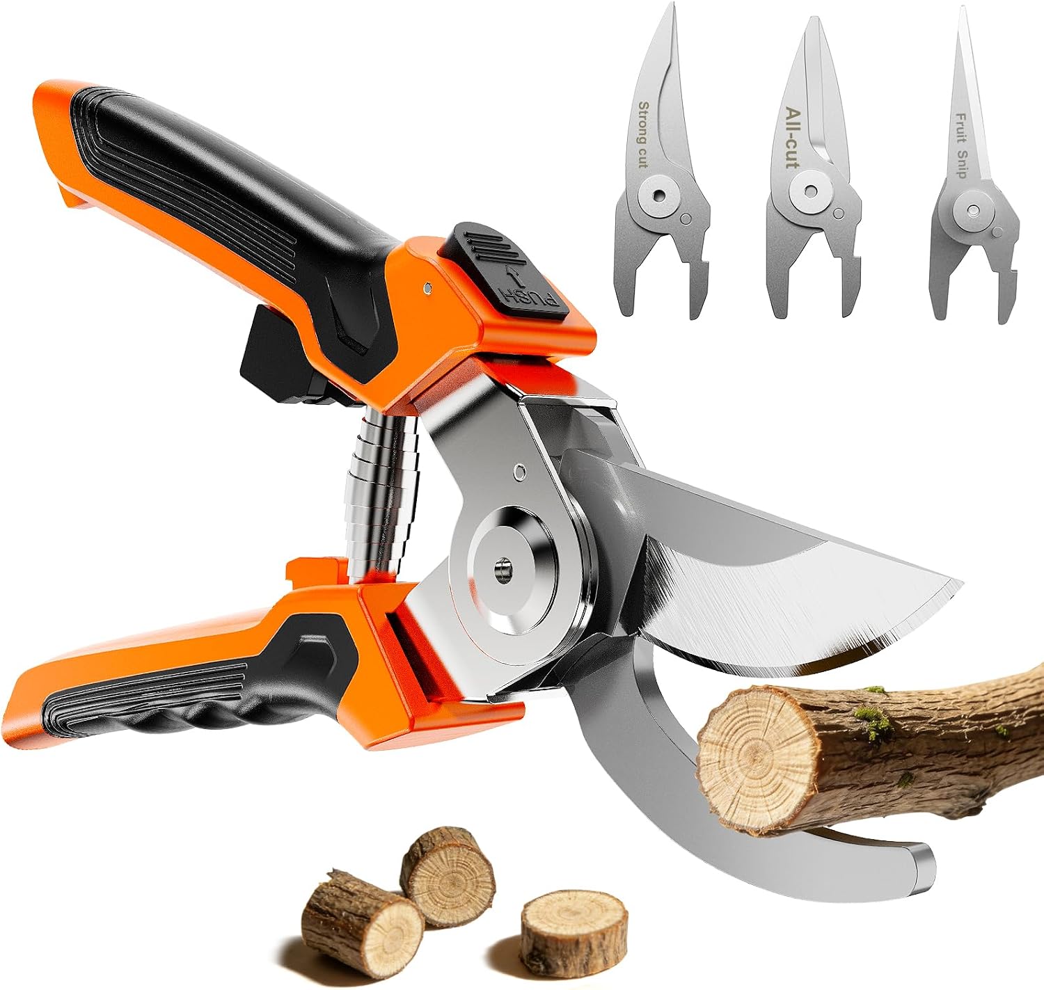 Preciva 4-in-1 Gartenschere, 4 Pcs 4Cr13 Klinge mit Aufbewahrungsbox