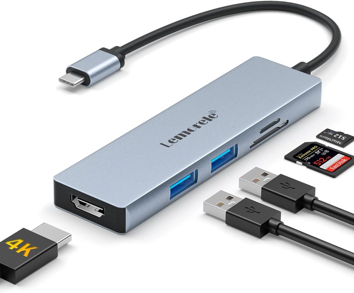 Lemorele USB-C Docking Station 13-in-1 für 3 Monitore, Dual HDMI & VGA
