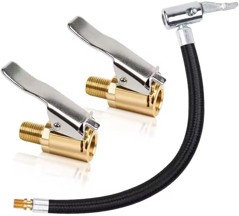 20cm Reifenfüller Schlauch mit 2 Stück 8mm Autoventil Adapter