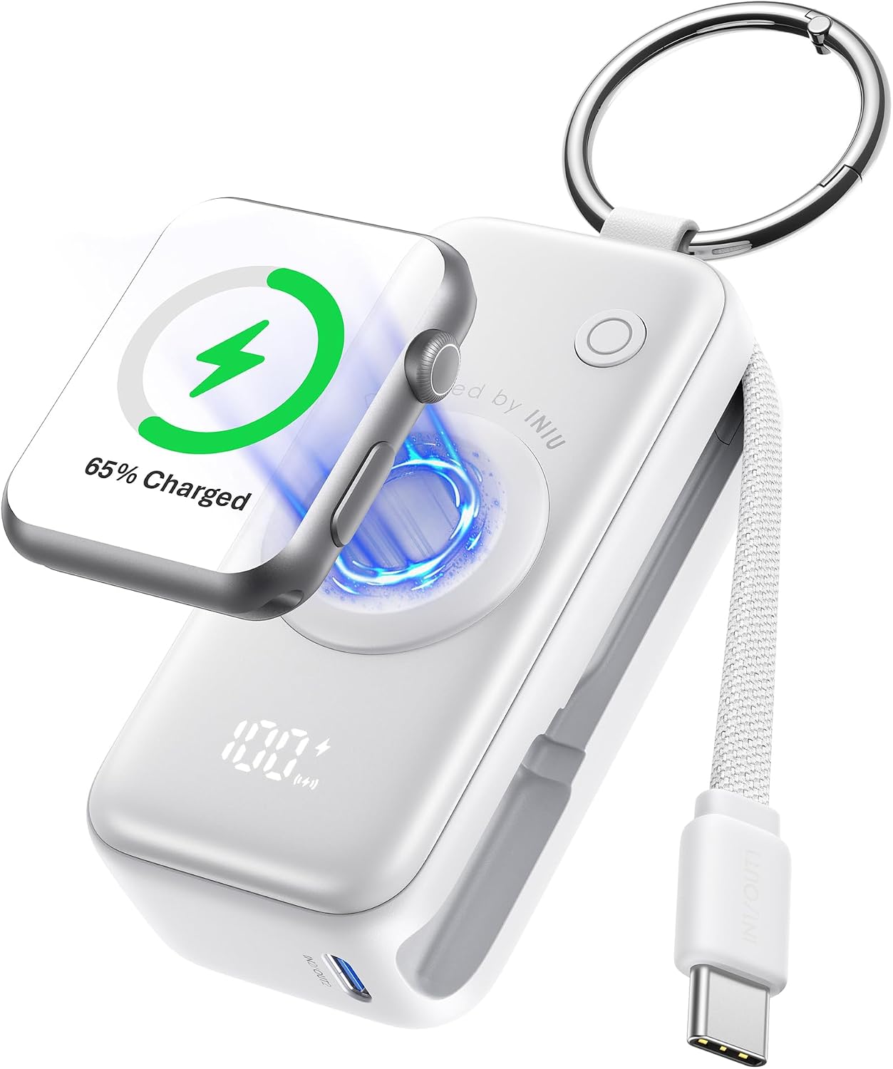 INIU Power Bank für Apple Watch, 5000mAh 20W Tragbare Externe Handyakkus