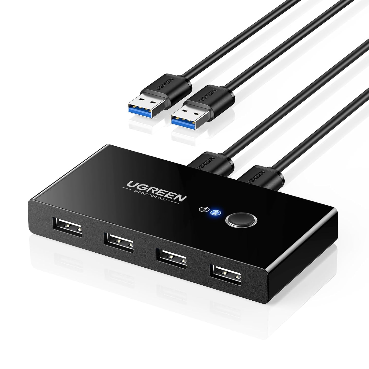 UGREEN USB Switch 2 PC 2 In 4 Out USB Umschalter 2 PC