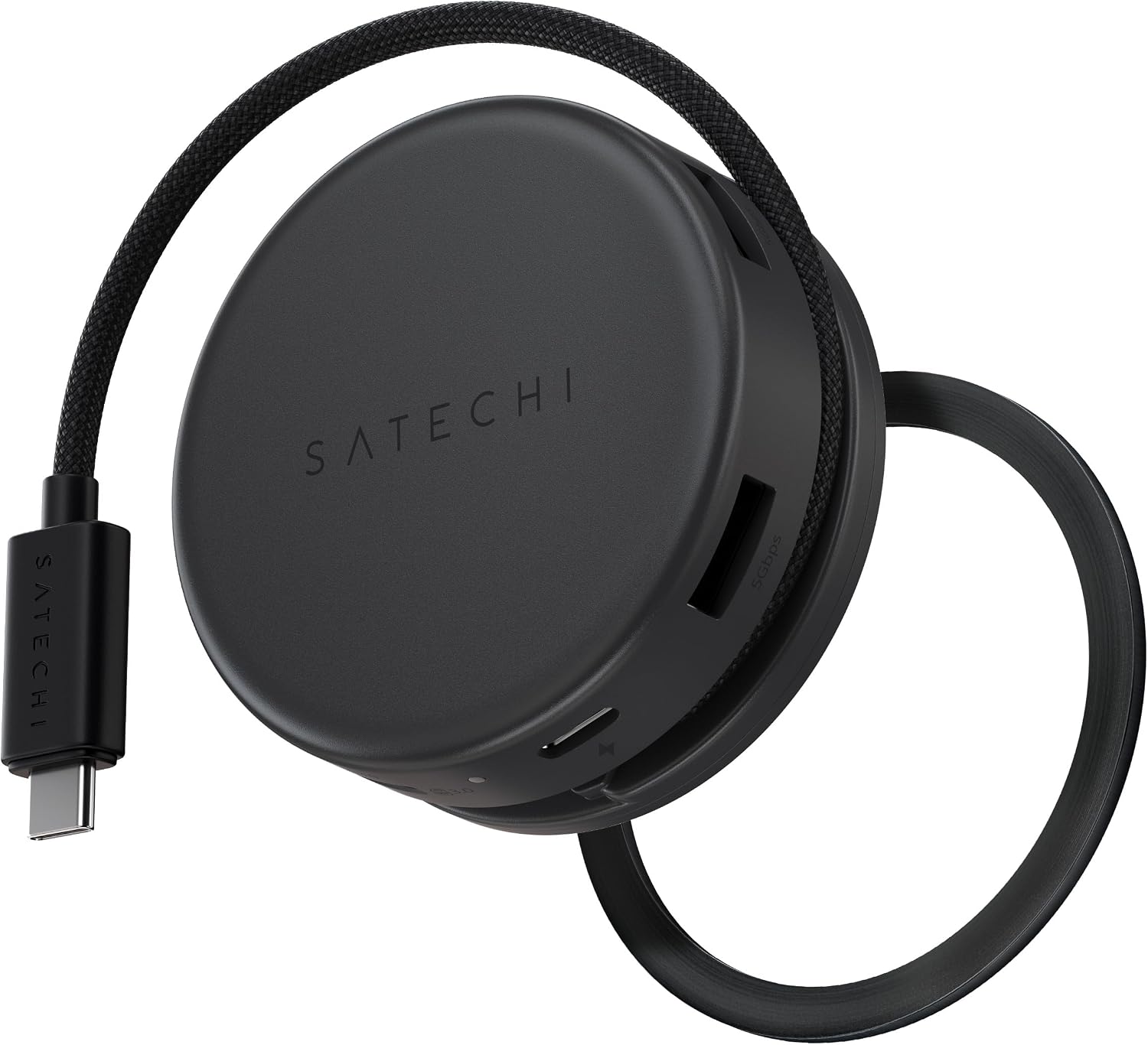 SATECHI OntheGo Magnetischer Hub USB-C 7-in-1, 100W PD, 4K HDMI, Schwarz