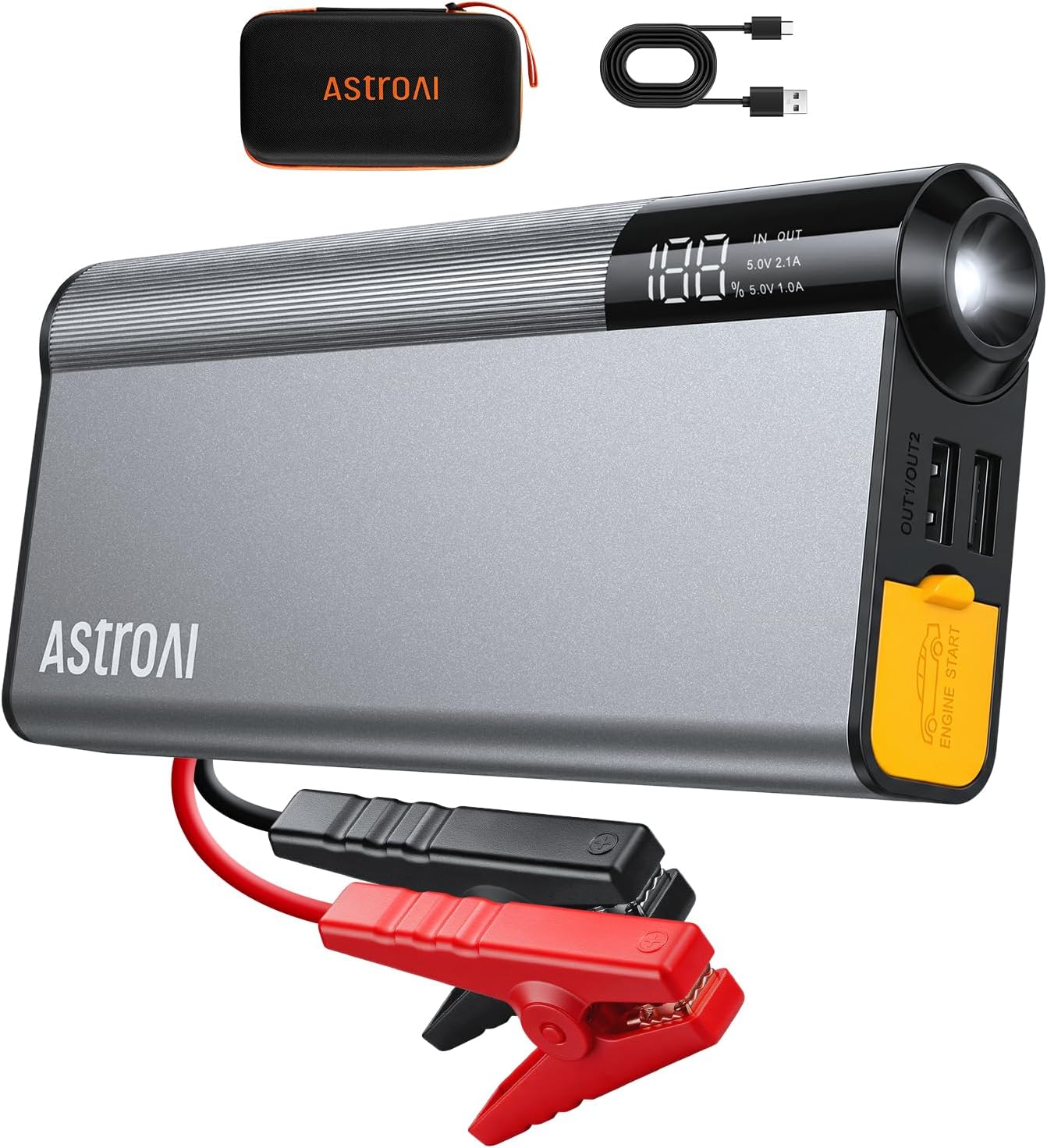AstroAI Starthilfe Powerbank 10000A, starter powerbank für Auto, Motorräder