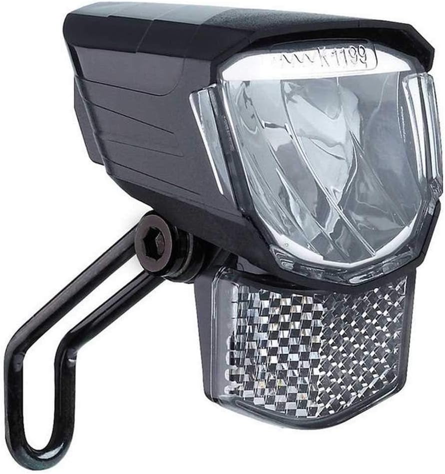 BÜCHEL Tour Dynamo Lampe mit Standlicht und StVZO Zulassung I 45 LUX Fahrradlampe vorne, LED Standlicht, Fahrrad Scheinwerfer, LED Fahrradlicht vorne