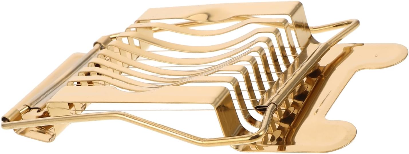 Eierschneider aus Edelstahl, Goldfarben, 1 Stück, für Hartgekochte Eier