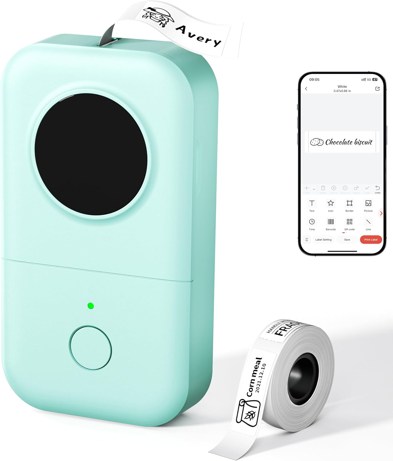 Phomemo D30 Etikettiergerät Bluetooth Etikettendrucker Selbstklebend Grau
