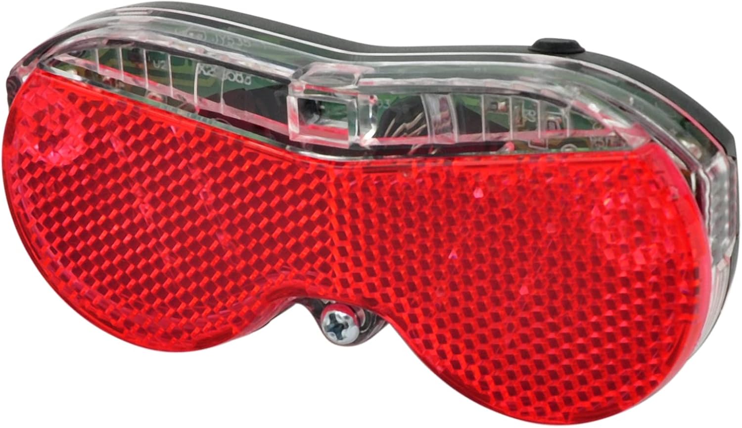 Fischer Batterie LED-Rückleuchte für Gepäckträger, mit integriertem Reflektor, orange