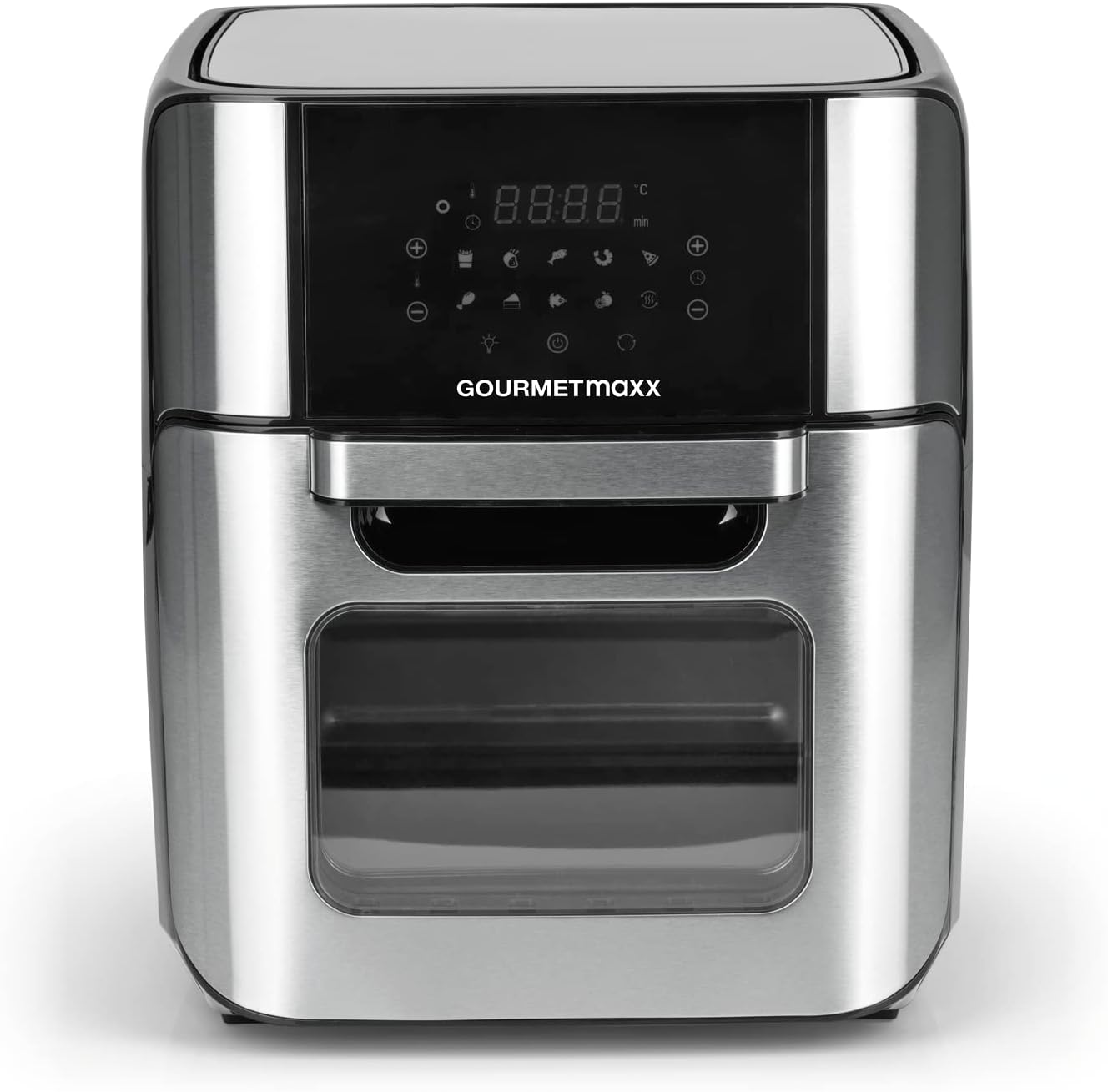 GOURMETmaxx Heißluftfritteuse | 4,5L Airfryer | Timer & Touchscreen | Fritteuse mit 9 Funktionen & 8 Programmen | energiesparend frittieren, nahezu ohne Öl | Minibackofen - 1400 W