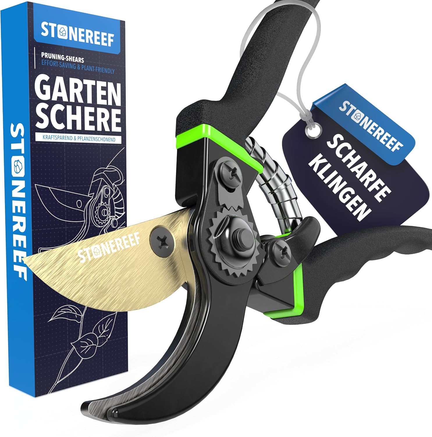 Gartenschere Bypass SK5 Carbonstahl Rosenschere Rebschere scharf