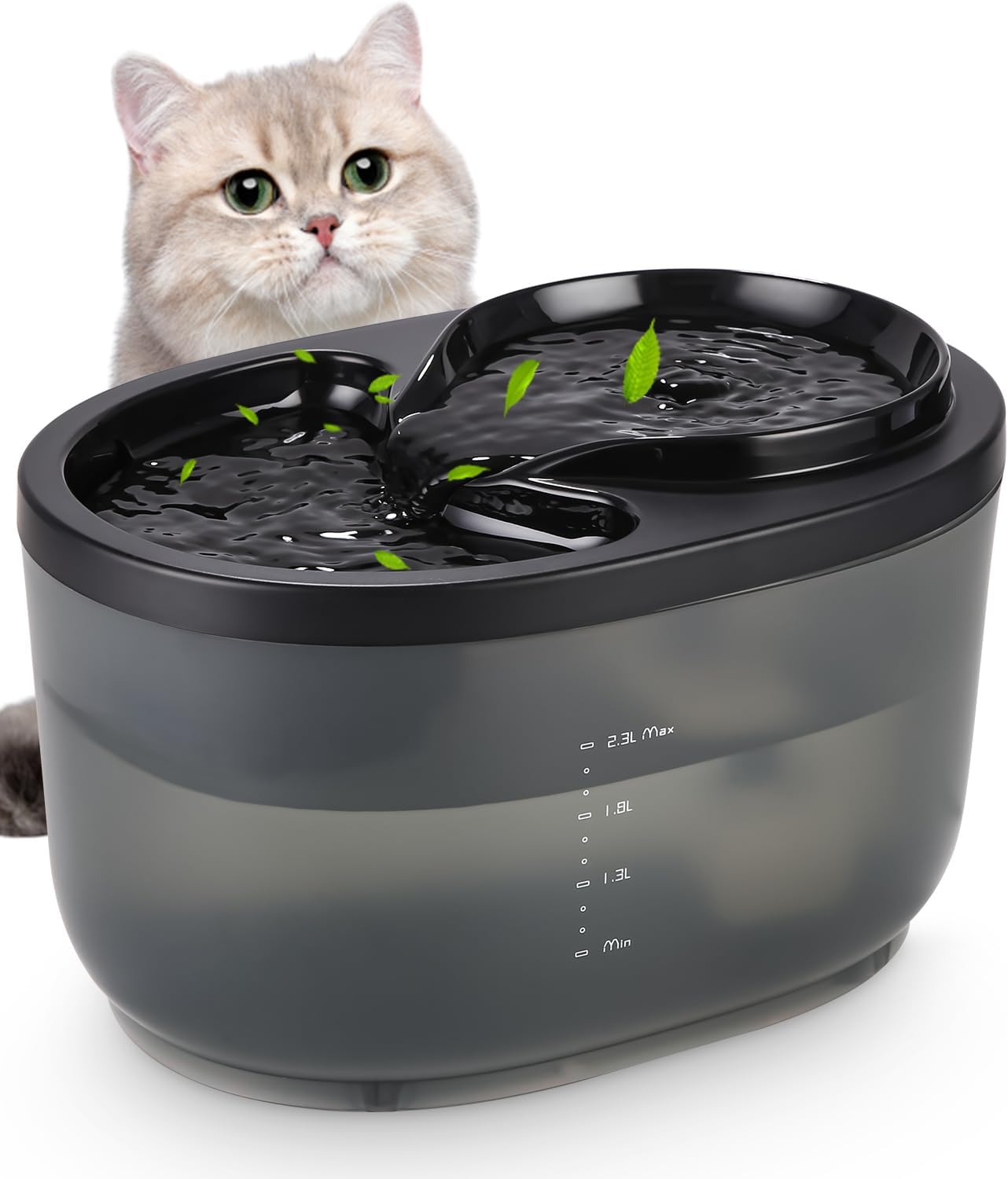 Trinkbrunnen für Katze Katzenbrunnen,Ultra Silent 2.5L Katze Trinkbrunnen