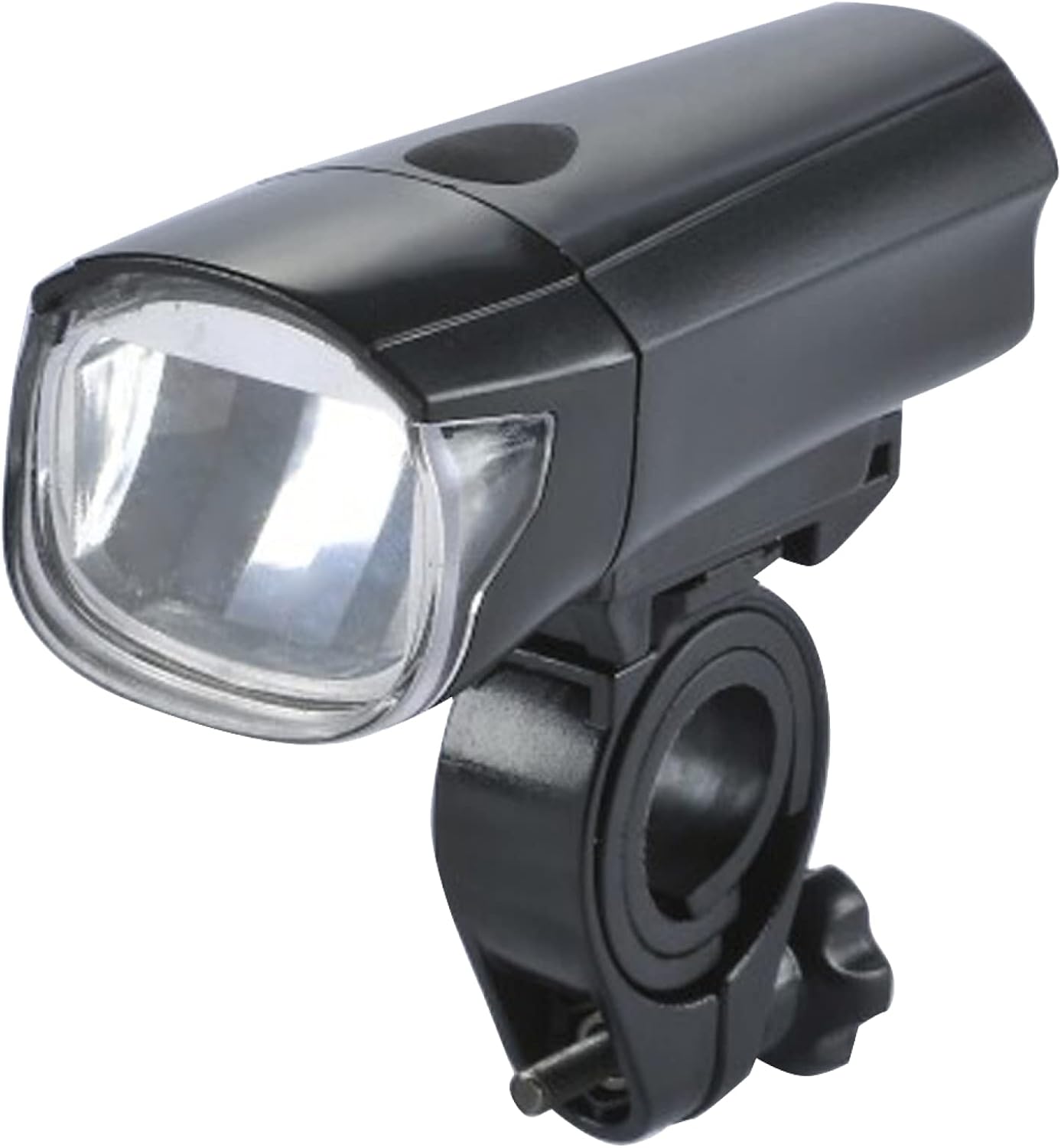 FISCHER Fahrrad-Frontlicht 40/15 Lux, mit Batterie, 2 Leuchtfunktionen, Spritzwasserschutz nach IP44, StVZO-zugelassen
