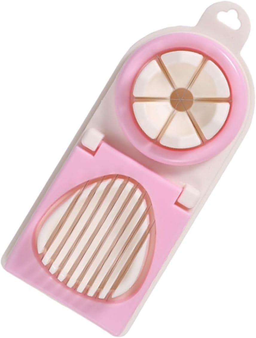 Multifunktionaler Eierschneider aus Edelstahl und Pp, Rosa