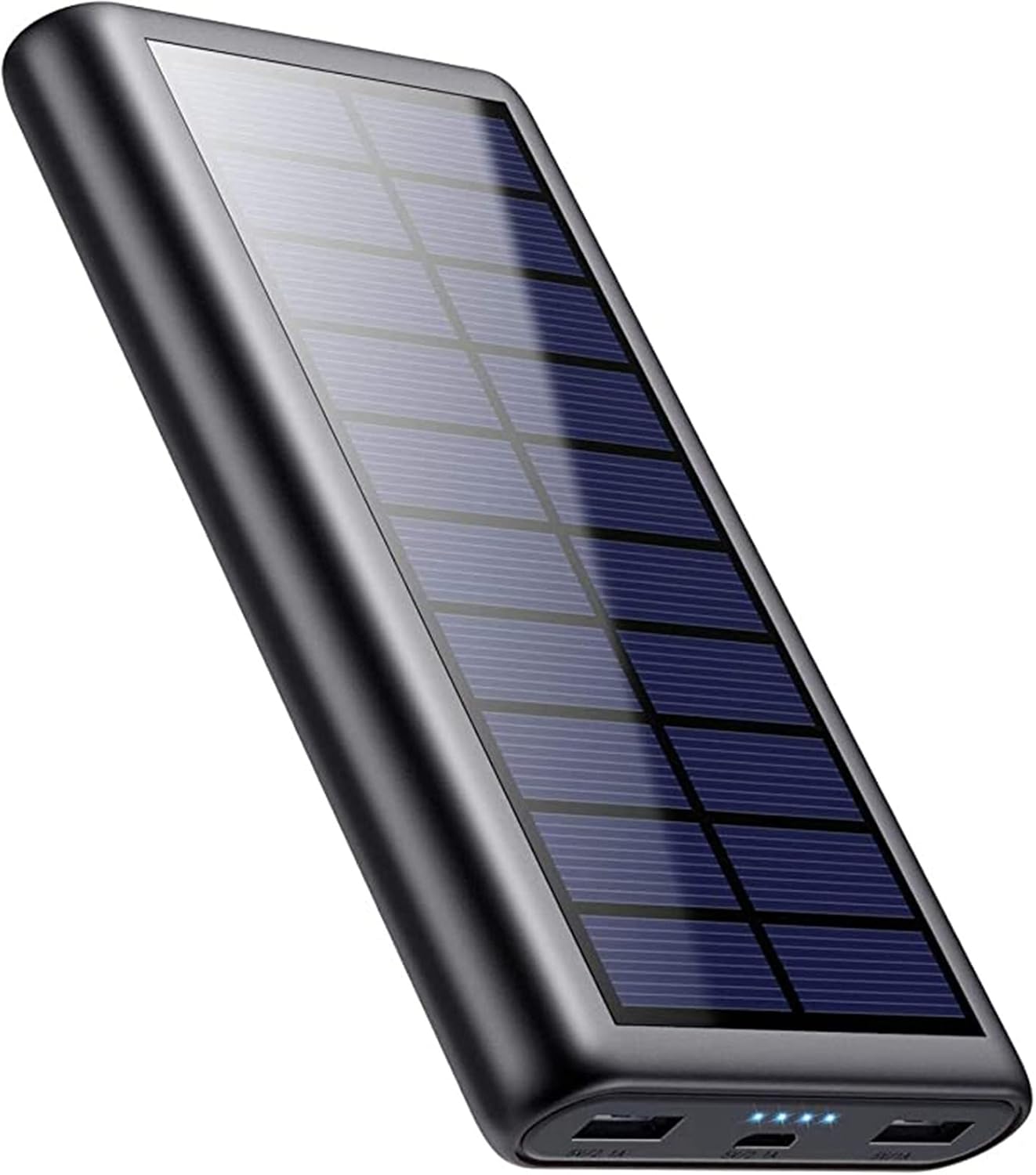 Solar Powerbank 26800mAh, USB C Power Bank Tragbares Solarladegerät, 15W PD3.0A Schnellladung Externer Akku Pack mit 3 Ausgängen, Powerbank Solar Kompatibel mit iPhone Huawei Samsung