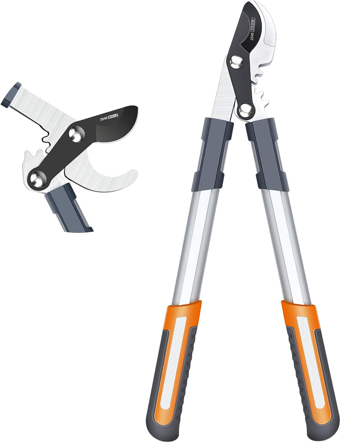 AIRAJ Schwere Astschere | 70-90cm Teleskop Astschere | Amboss Gartenschere | Scharfe SK5 Klinge | Schnelles Schneiden | Beschneidet Mühelos Äste(55mm Max) | für Frische und Verwelkte Zweige
