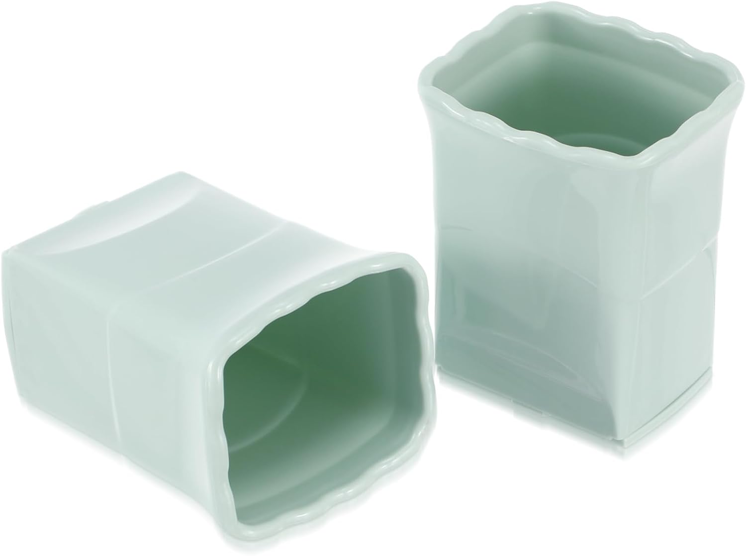 Amosfun 4 Stück Obstschneider kitchen helper Obstschneidemaschine Obstschneidewerkzeug Eierschneider kräuseln produziert Tasse Heimwerkzeug Allesschneider für den Haushalt Kunststoff Green