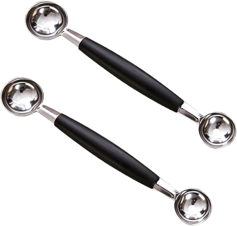 2 Pcs Edelstahl Kugelausstecher Melonenschneider Hochlöffel Eisportionierer