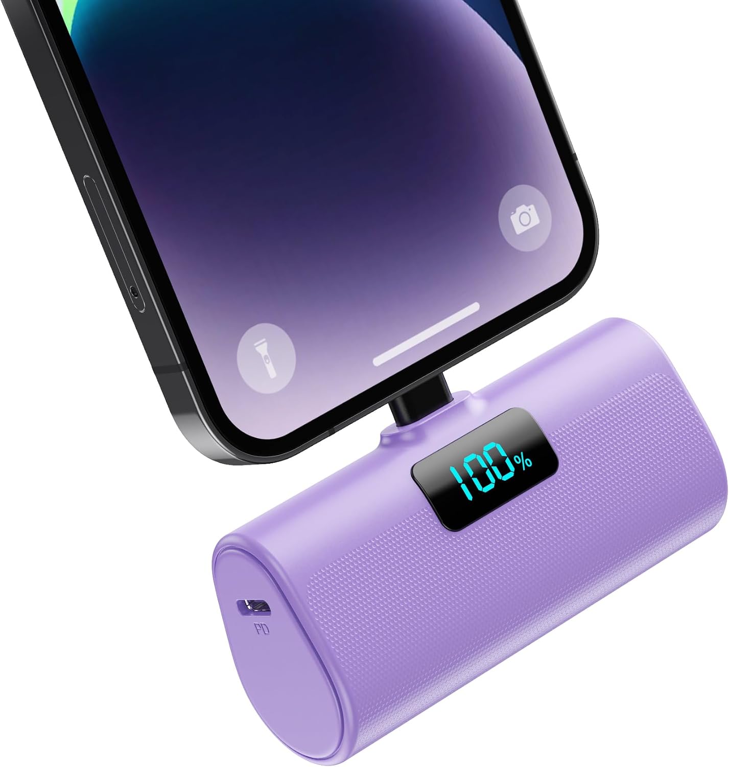Mini Powerbank 5200mAh für iPhone, Klein Power Bank 20W PD 4.0A Schnellladefunktion Externer Akku, Compact LCD Digitalanzeige Akkupack Kompatibel mit iPhone 14/14/Pro Max/13/12/11/XR/XS/8/7/6plus