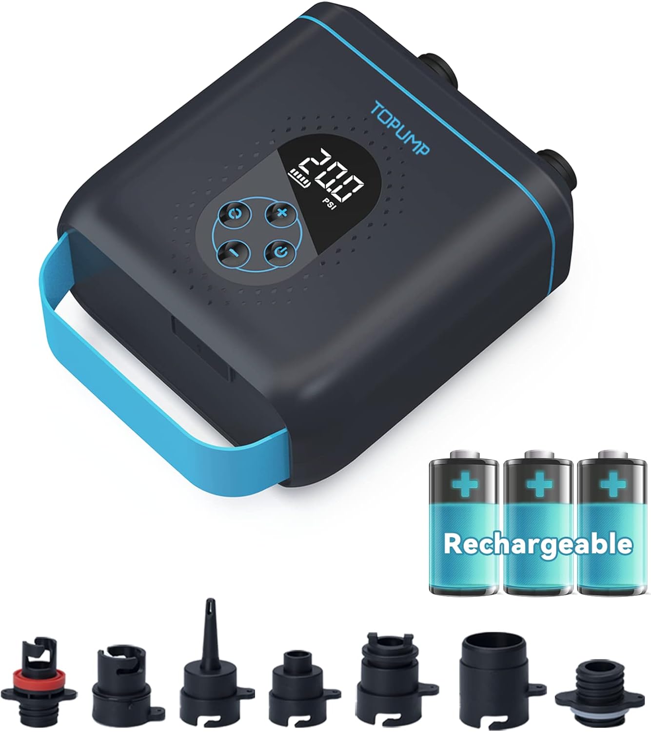 TOPUMP TPS260 20PSI Elektrische SUP-Pumpe mit Akku, wiederaufladbar