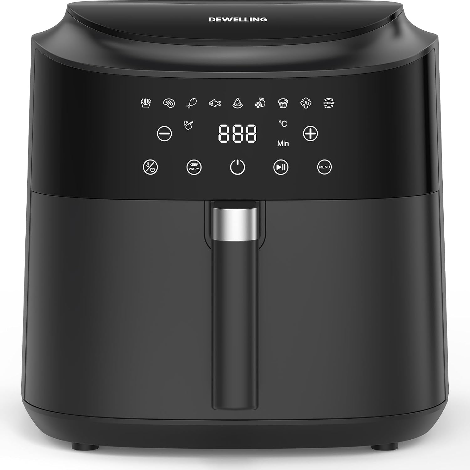 Airfryer Dual Zone 12L - 2600W Heißluftfritteuse mit herausnehmbarem Trenner, XXL Heissluftfritteuse Doppelkammer, 10 Funktionen, Doppelte Sichtfenster, 50–200°C, Zubehör-Set, Rezepte
