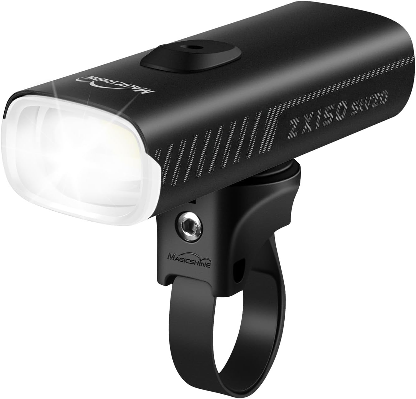 Magicshine ZX150 | LED Fahrradlicht 150 Lux | StVZO zugelassenes, akkubetriebenes Vorderlicht mit 2 Leuchtmodi | 230 m Leuchtweite, IPX6 Wasserdichtes Fahrradlichter für Kinder und Erwachsene Schwarz