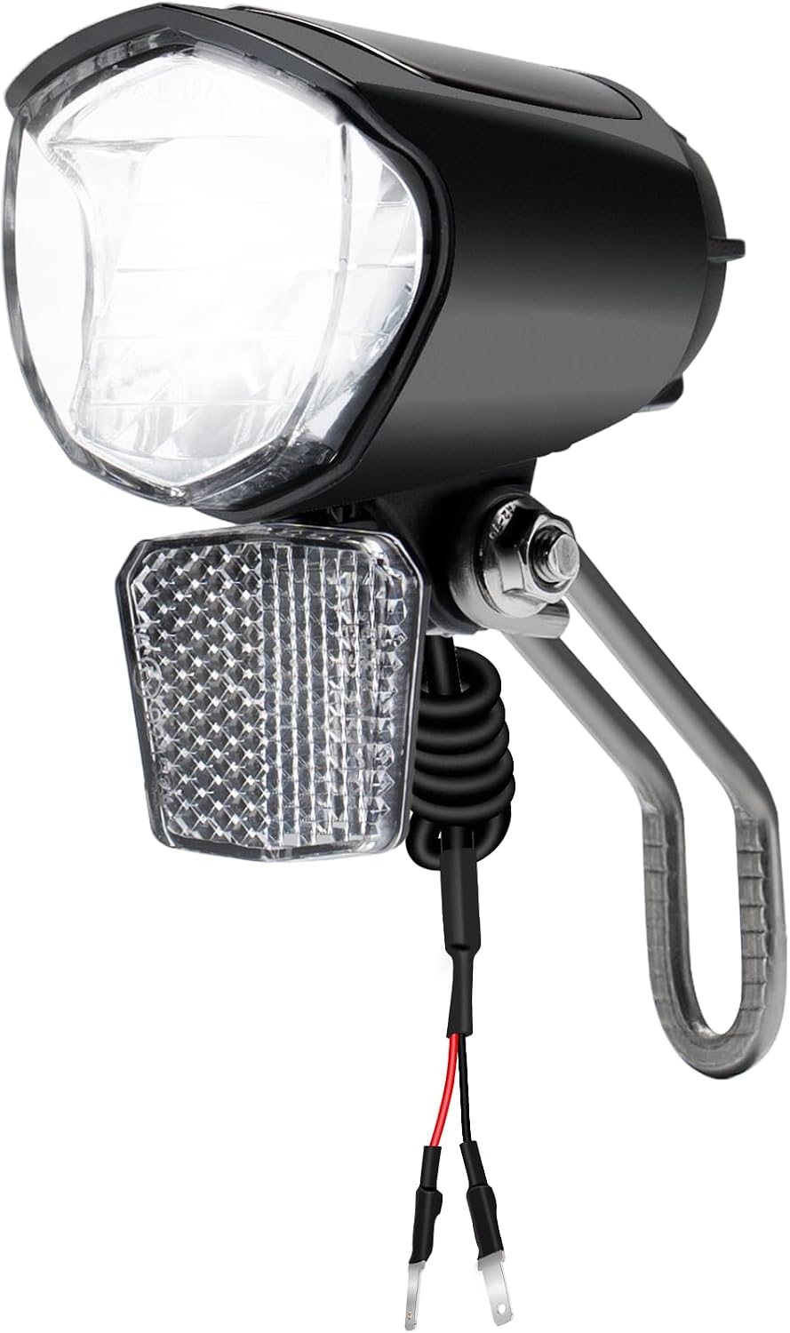 E-Bike Dynamo LED Fahrradlicht 30-100 LUX mit StVZO Zulassung - Fahrradlampe Frontlicht & Scheinwerfer, Lichtautomatik, Standlicht und Reflektor - StVZO-zugelassen für E-Bikes und Fahrräder