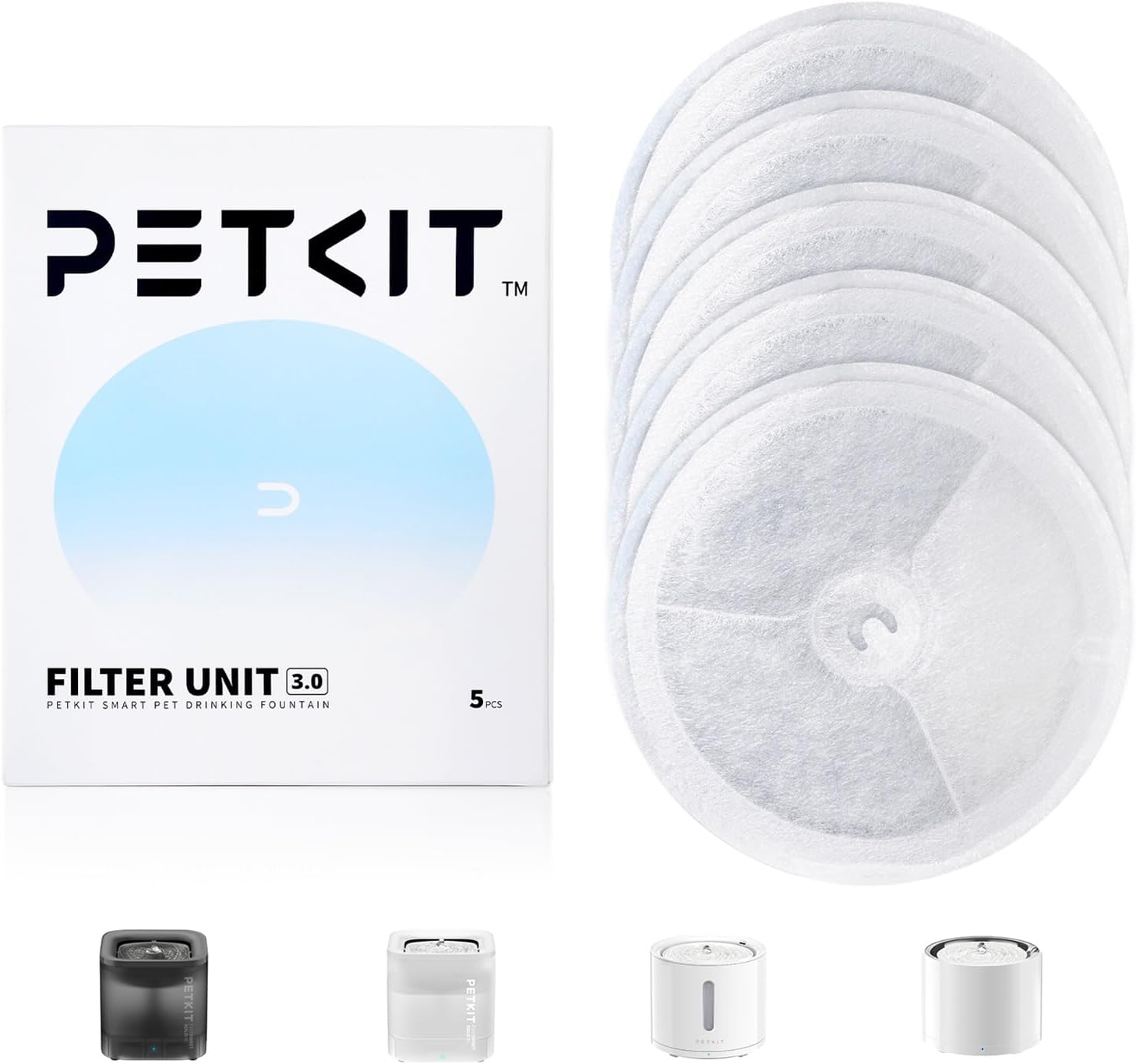 PETKIT CYBERTAIL Eversweet Filter 3.0 5pcs für Katzen Hunde Trinkbrunnen & CYBERTAIL Wasserspender……