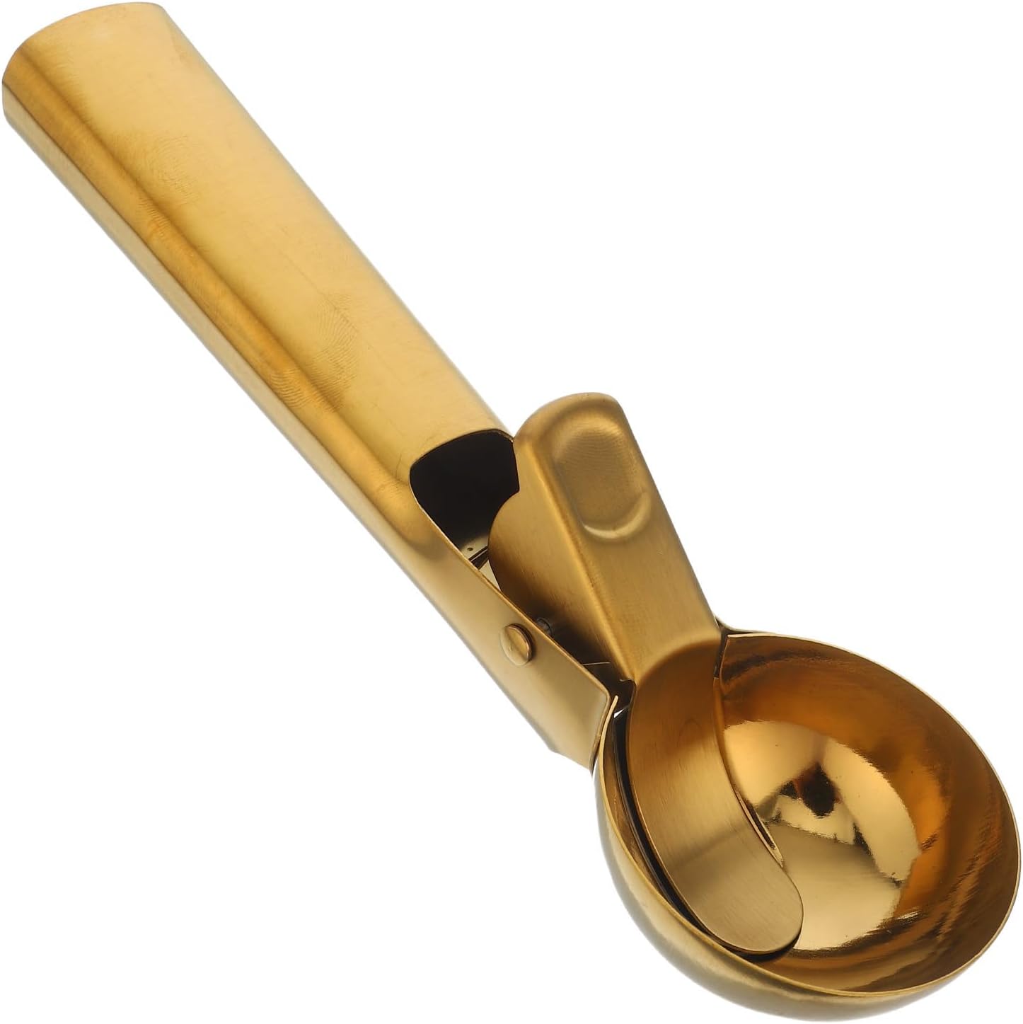Eisportionierer aus Edelstahl, Goldfarben, Ergonomisch Geformt