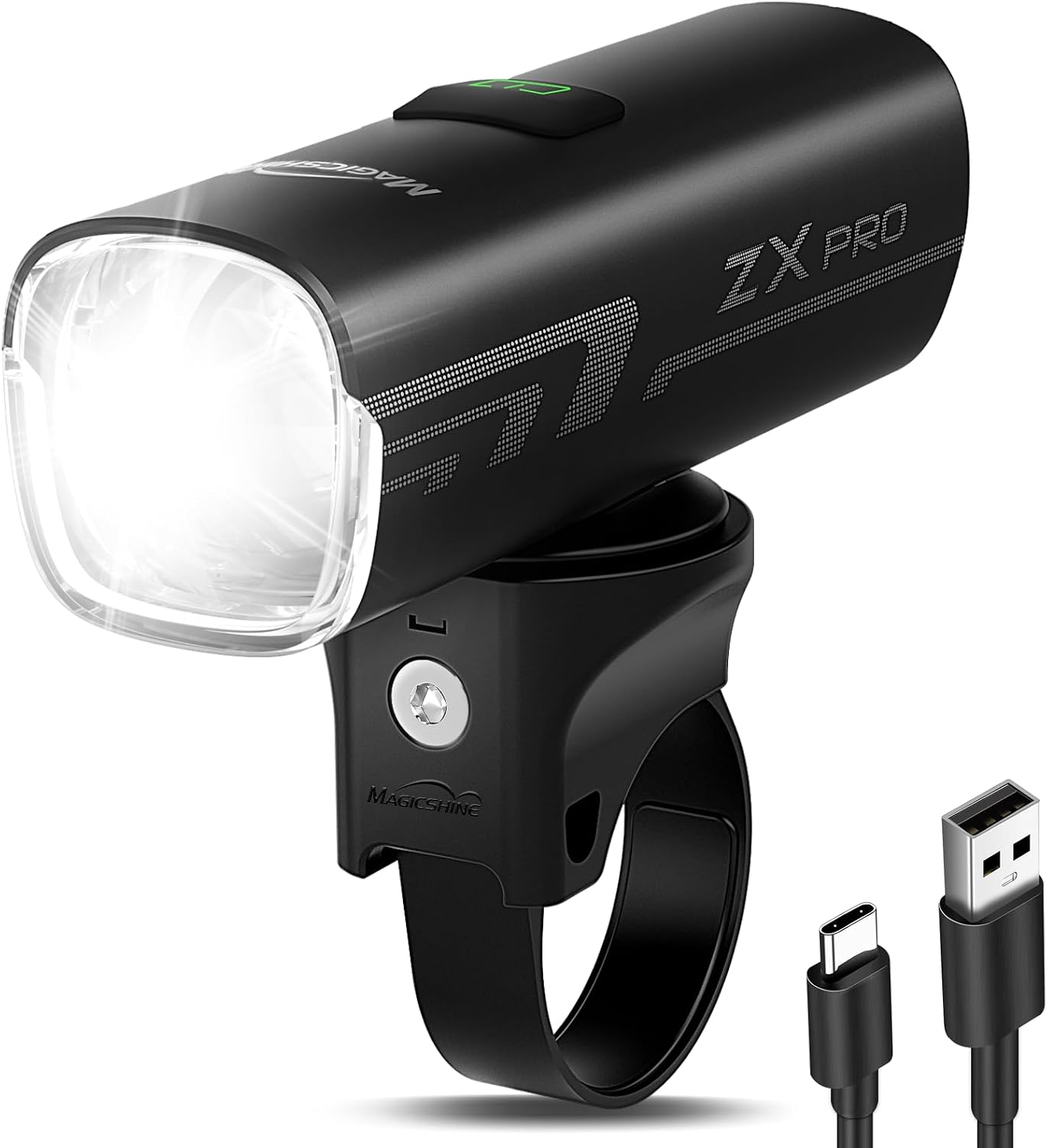 MagicShine ZX Pro Fahrradlicht 100 Lux, StVZO Zugelassen mit 3 Leuchtmodi LED Fahrradbeleuchtung, IPX6 Wasserdicht Fahrradlicht USB Aufladbar Fahrradlampe Frontlicht, Gut für Fahrrad Pendeln
