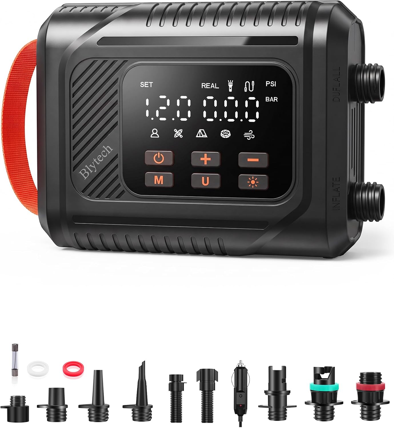 Elektrische SUP Pumpe 20 PSI, mit 12V-DC-Autoanschluss, ohne Akku
