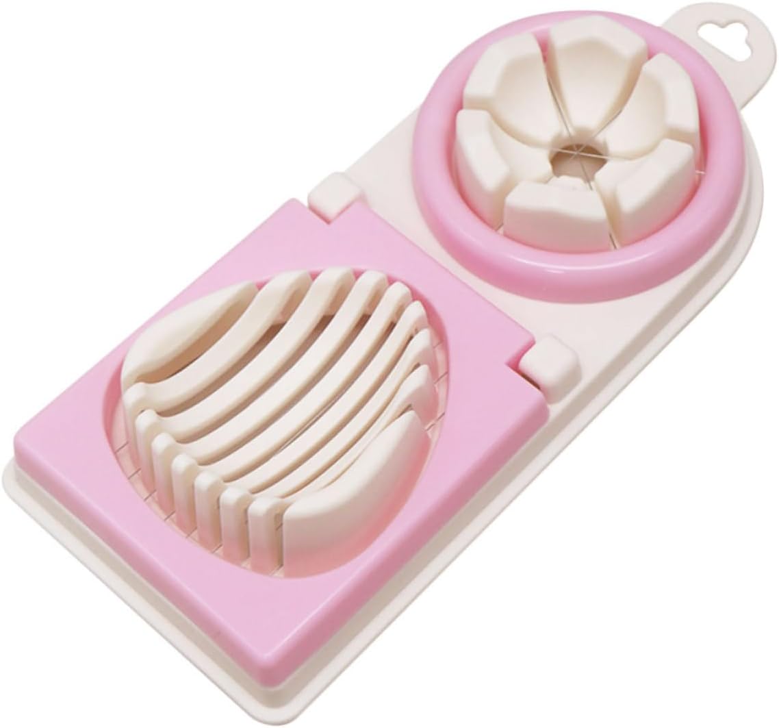 Praktischer Eierschneider Rosa aus Edelstahl und PP, für Küche